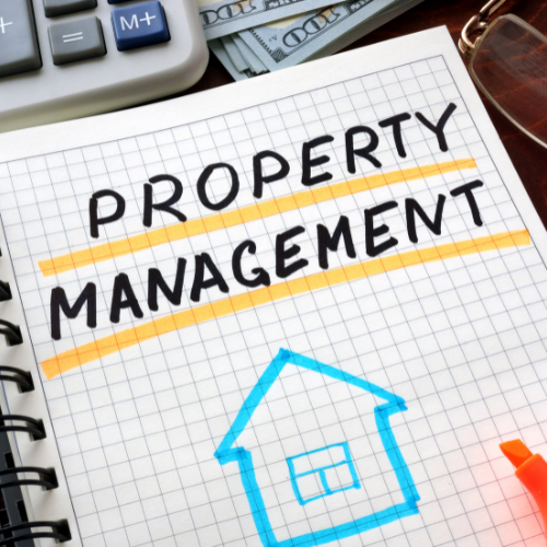 Commercial rental building exterior managed for property owners